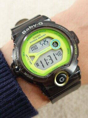 Casio Women Men Running Watch Baby-G BG-6903 Apple Green Digital 40mm Working
